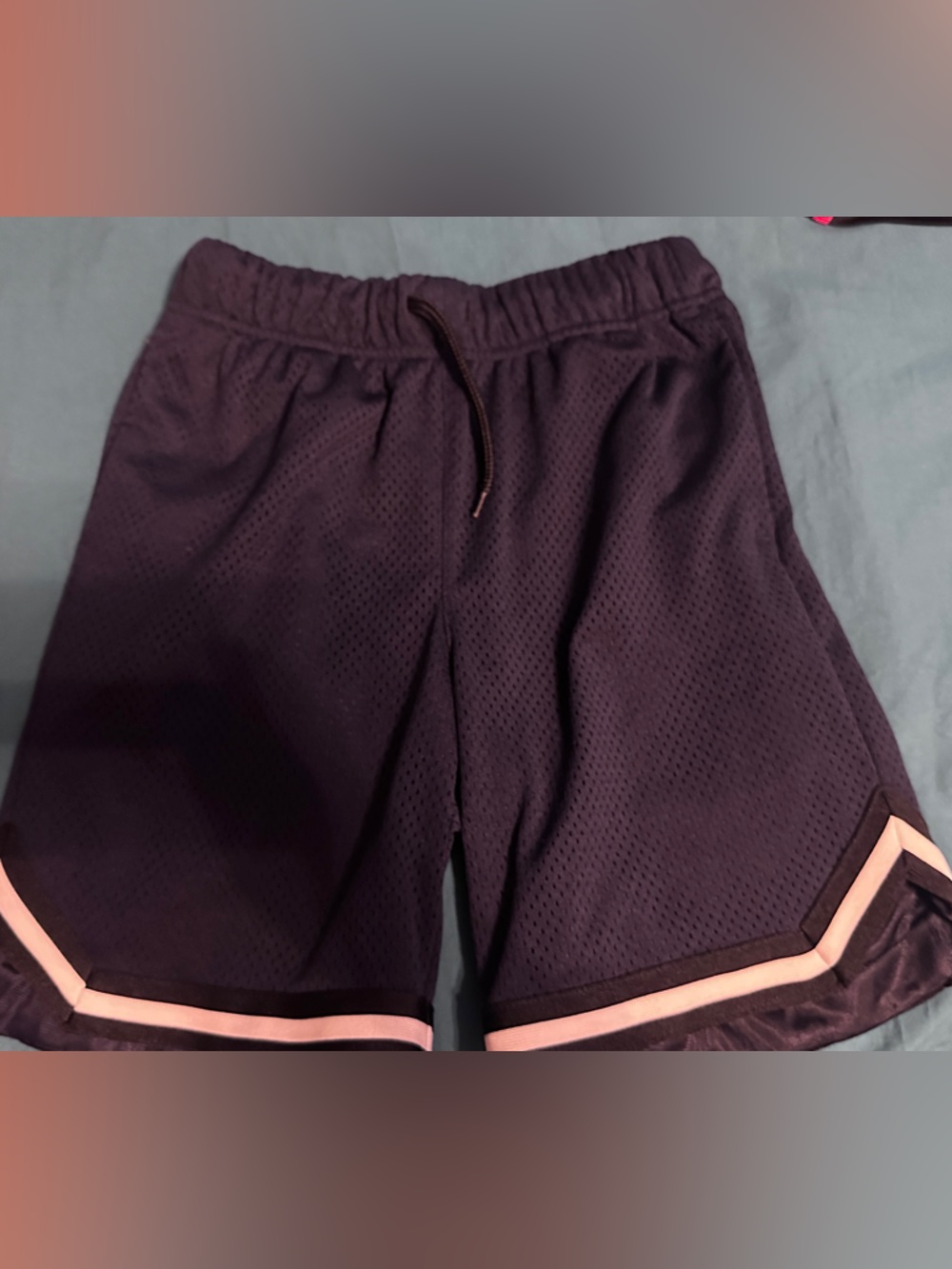 Old Navy Purple Mesh Athletic Shorts with Pink Trim